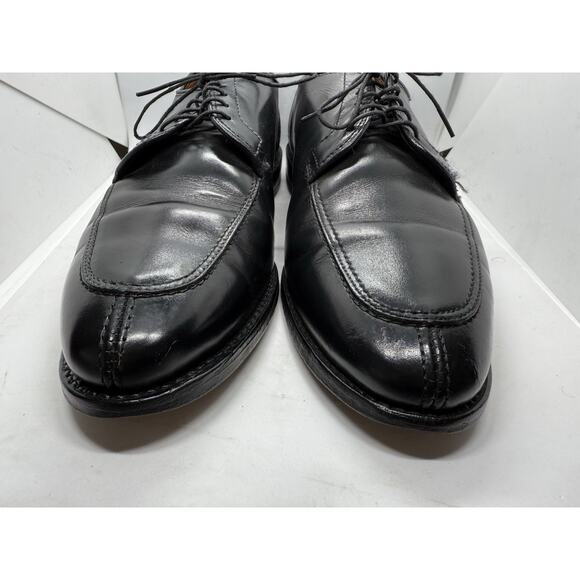 Allen Edmonds LaSalle Black Leather Apron Toe Derby Dress Shoes Men’s 12 D USA - Picture 2 of 13